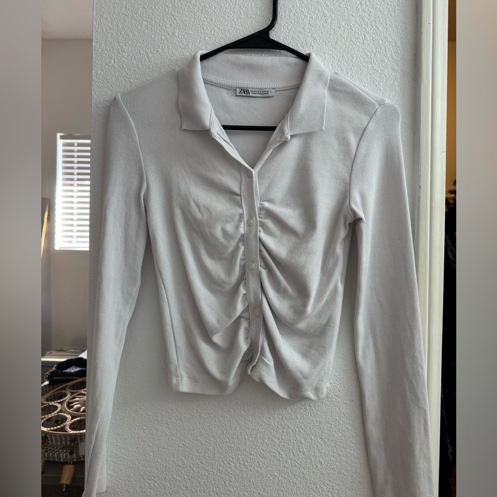 white button up from Zara